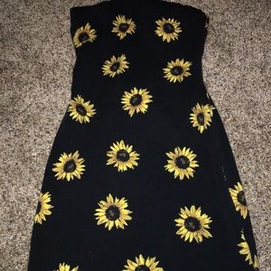 Sunflower tube top dress